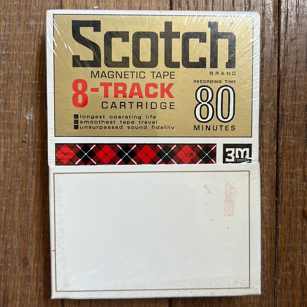 NEW SEALED SCOTCH MAGNETIC TAPE 8-Track Cartridge 80 Minutes Recording Time